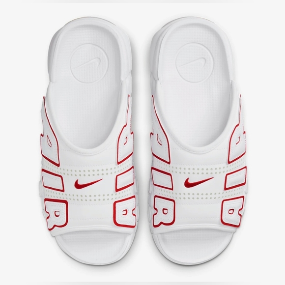 Nike Air More Uptempo Slide New University Red White - Picture 5 of 6